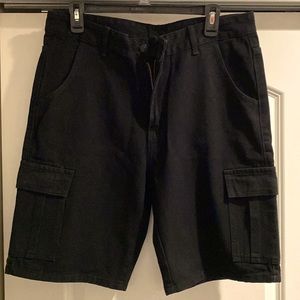 Black cargo shorts